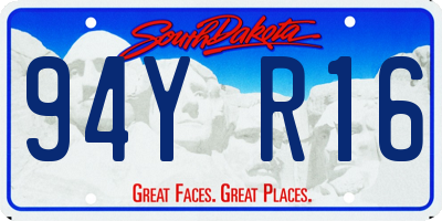 SD license plate 94YR16