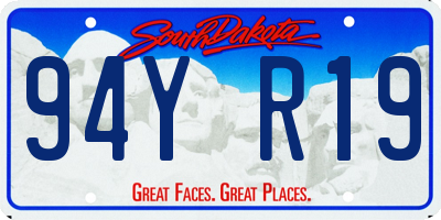SD license plate 94YR19