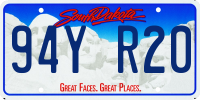 SD license plate 94YR20