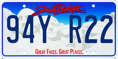SD license plate 94YR22