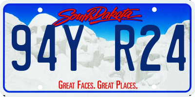 SD license plate 94YR24