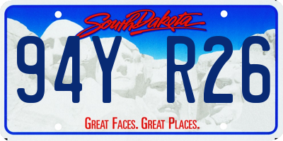 SD license plate 94YR26