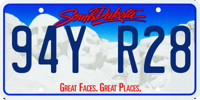 SD license plate 94YR28