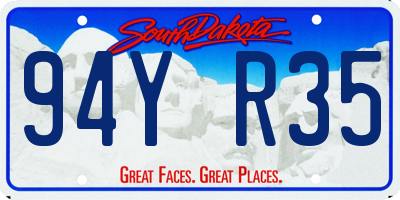 SD license plate 94YR35