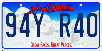 SD license plate 94YR40