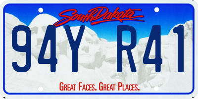 SD license plate 94YR41