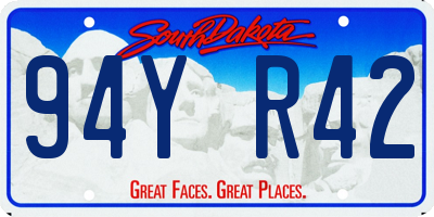 SD license plate 94YR42