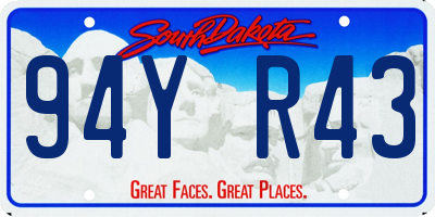 SD license plate 94YR43