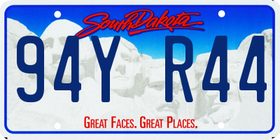 SD license plate 94YR44