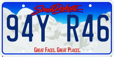 SD license plate 94YR46