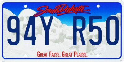 SD license plate 94YR50