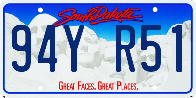 SD license plate 94YR51