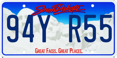 SD license plate 94YR55