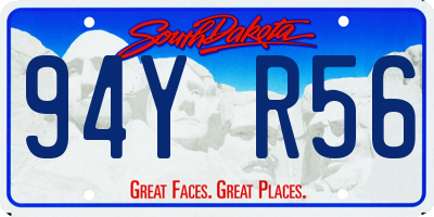SD license plate 94YR56