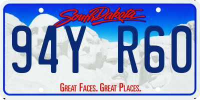 SD license plate 94YR60