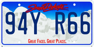 SD license plate 94YR66