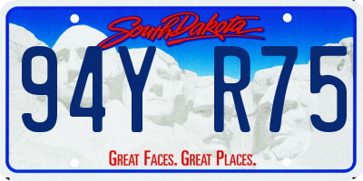SD license plate 94YR75