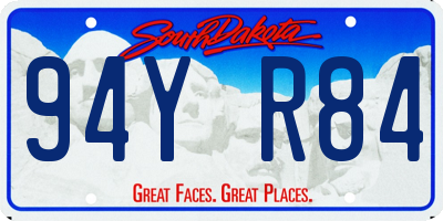 SD license plate 94YR84