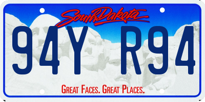 SD license plate 94YR94