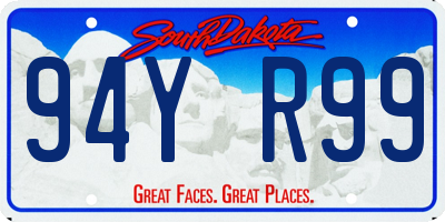 SD license plate 94YR99