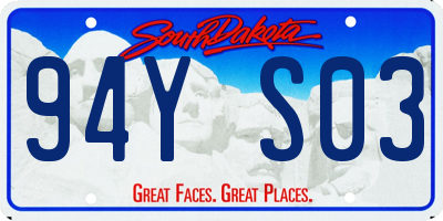 SD license plate 94YS03