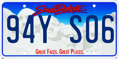 SD license plate 94YS06