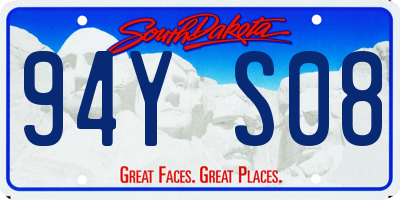 SD license plate 94YS08