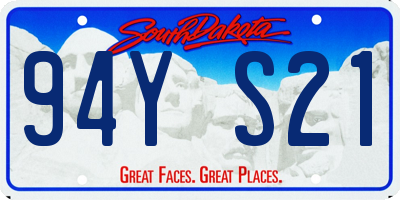 SD license plate 94YS21