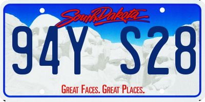 SD license plate 94YS28