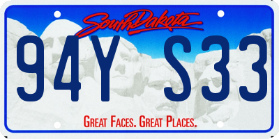 SD license plate 94YS33