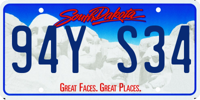 SD license plate 94YS34