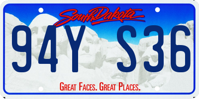 SD license plate 94YS36