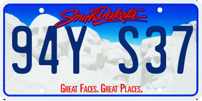 SD license plate 94YS37