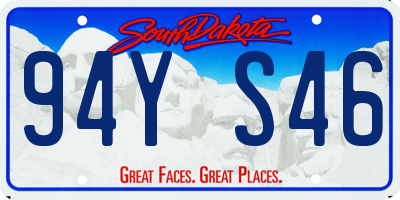 SD license plate 94YS46