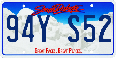 SD license plate 94YS52