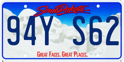 SD license plate 94YS62