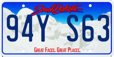SD license plate 94YS63