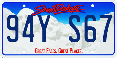 SD license plate 94YS67