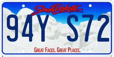 SD license plate 94YS72