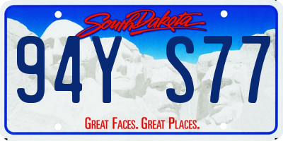 SD license plate 94YS77