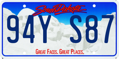 SD license plate 94YS87