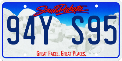 SD license plate 94YS95