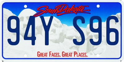 SD license plate 94YS96
