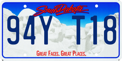 SD license plate 94YT18