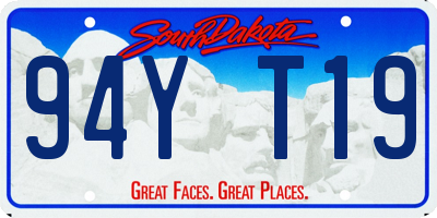 SD license plate 94YT19