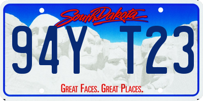 SD license plate 94YT23