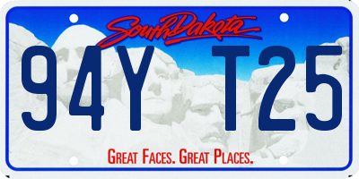 SD license plate 94YT25