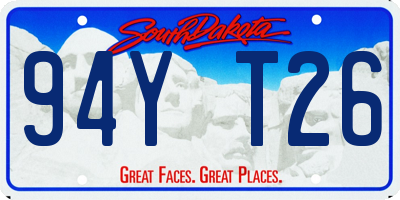 SD license plate 94YT26