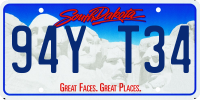 SD license plate 94YT34