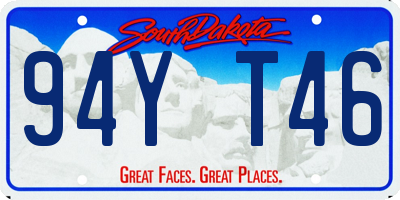 SD license plate 94YT46